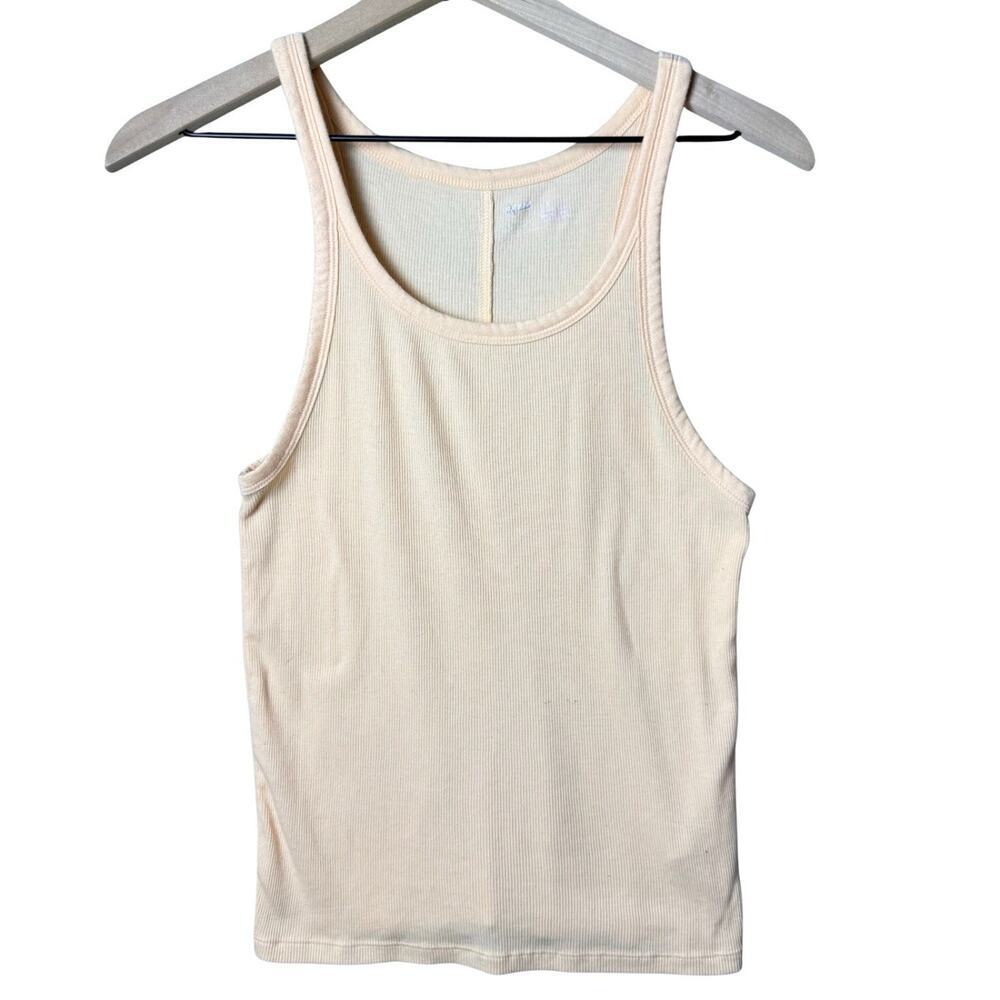 Aerie Light Orange Ribbed Racerback Tank Top Women’s Size L
